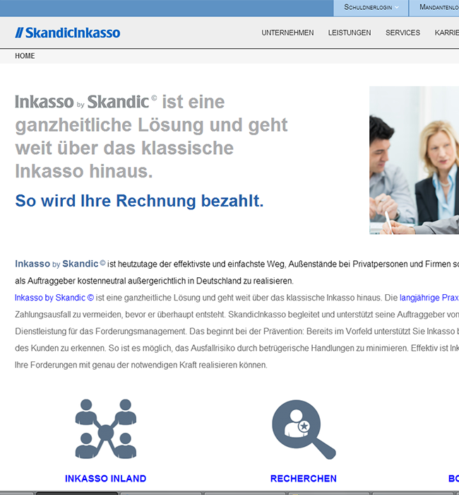 Skandic Inkasso är ett inkassoföretag i Tyskland